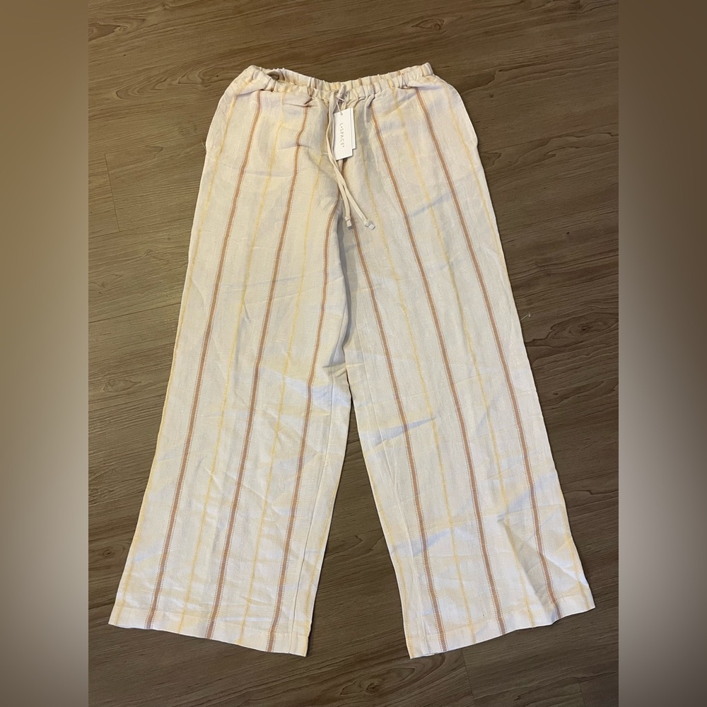L*Space Beige and Yellow Beach House Vest and Pants - Picture 5 of 10